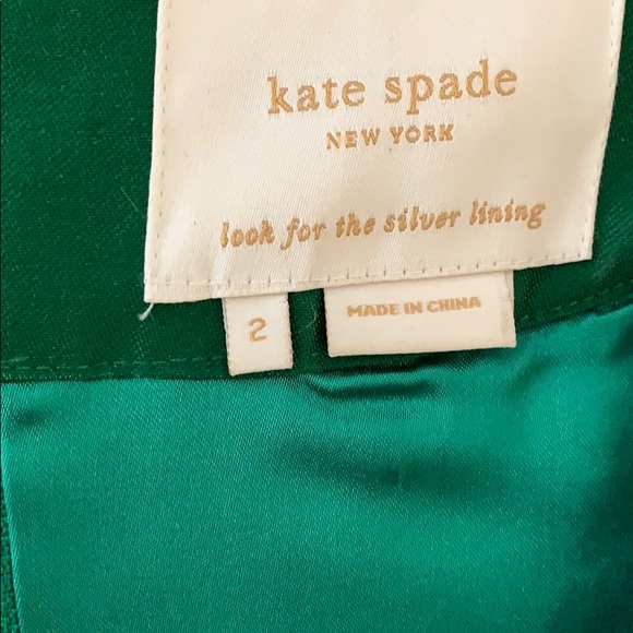 Kate Spade Emerald green bow dress - Picture 3 of 4